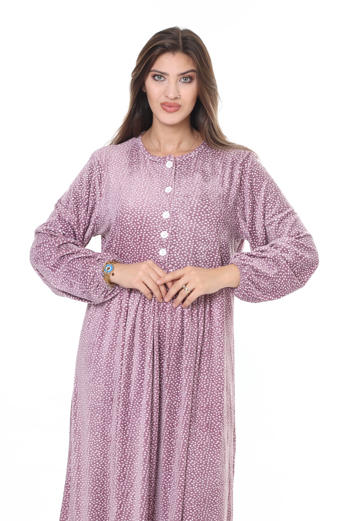 فستان mervemoda لون بنفسجي