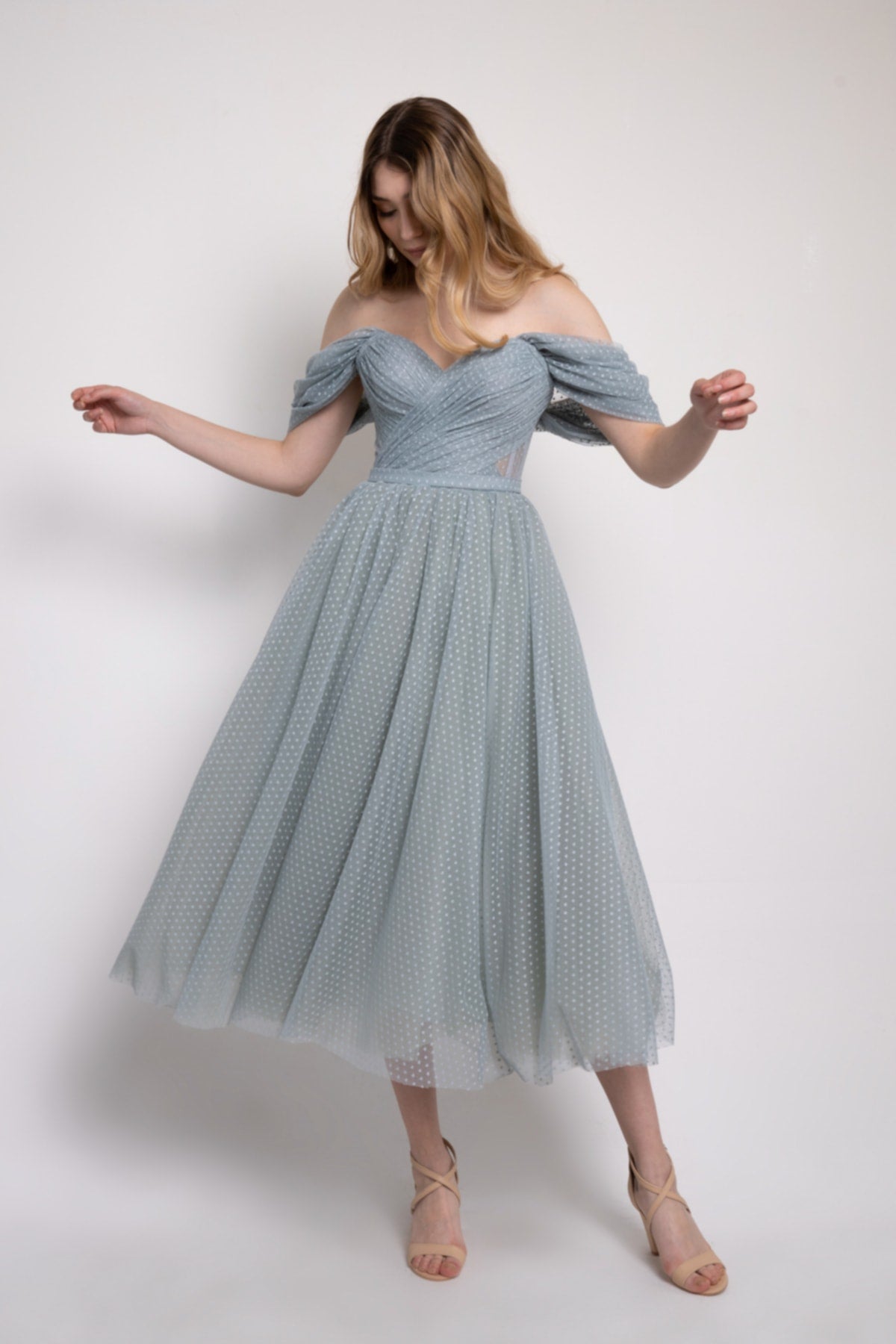 فستان سهرة Lenta Moda لون أخضر