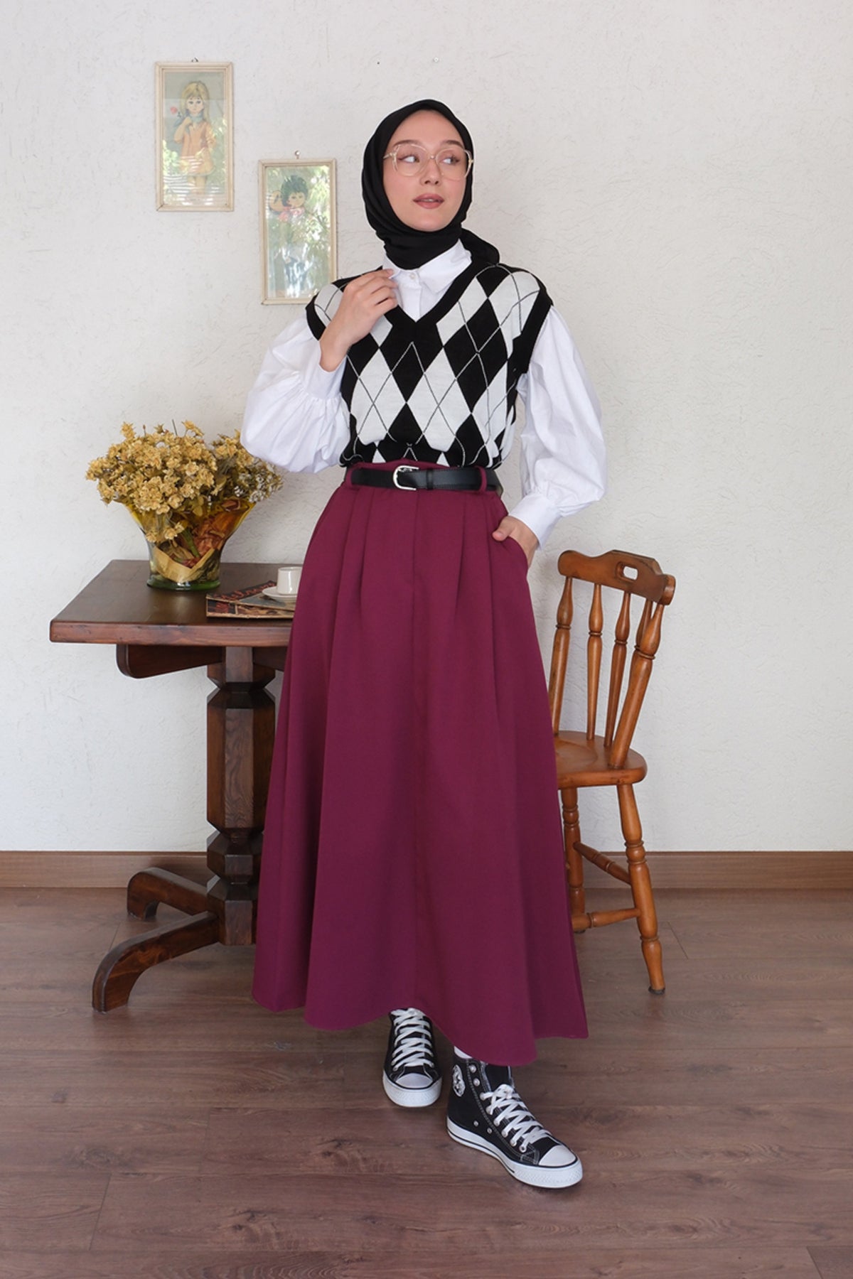 تنورة ceylan otantik لون بنفسجي