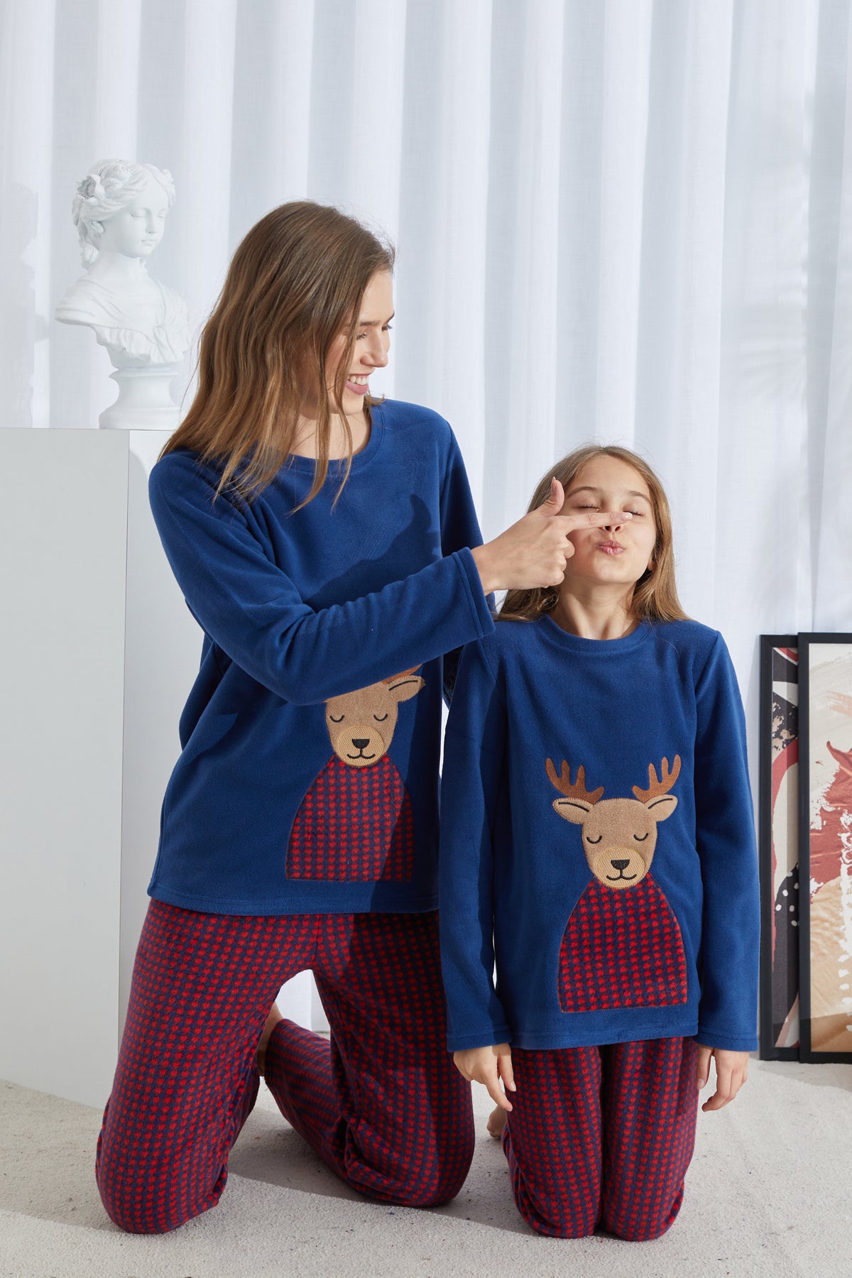 طقم بيجاما Siyah İnci لون أزرق غامق