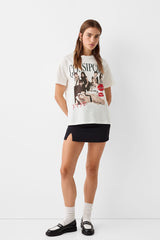 تيشيرت Bershka لون بيج