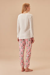 طقم بيجاما Suwen لون زهري