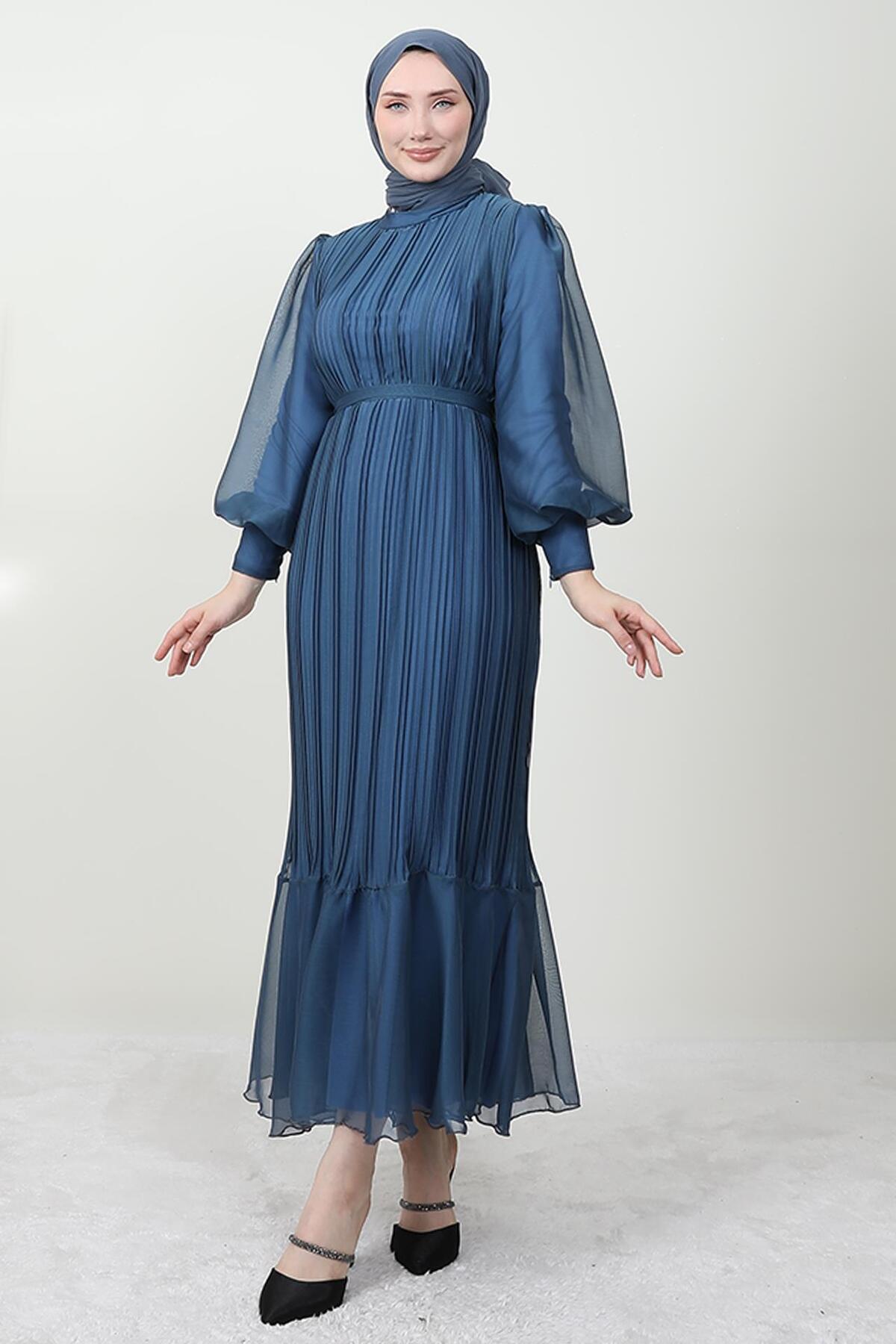 فستان سهرة giz astore لون أزرق