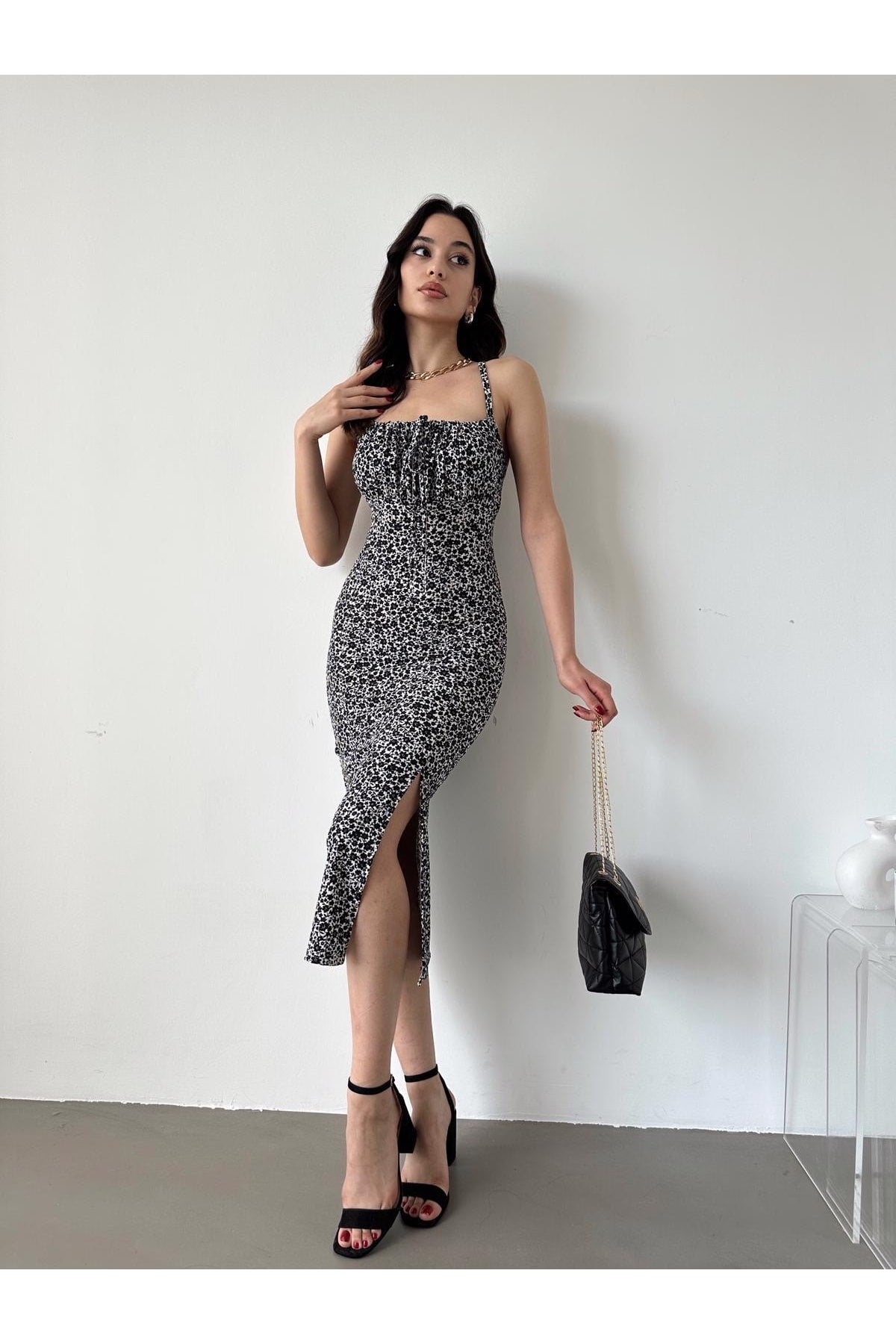 فستان سهرة İBABUTİK لون أسود