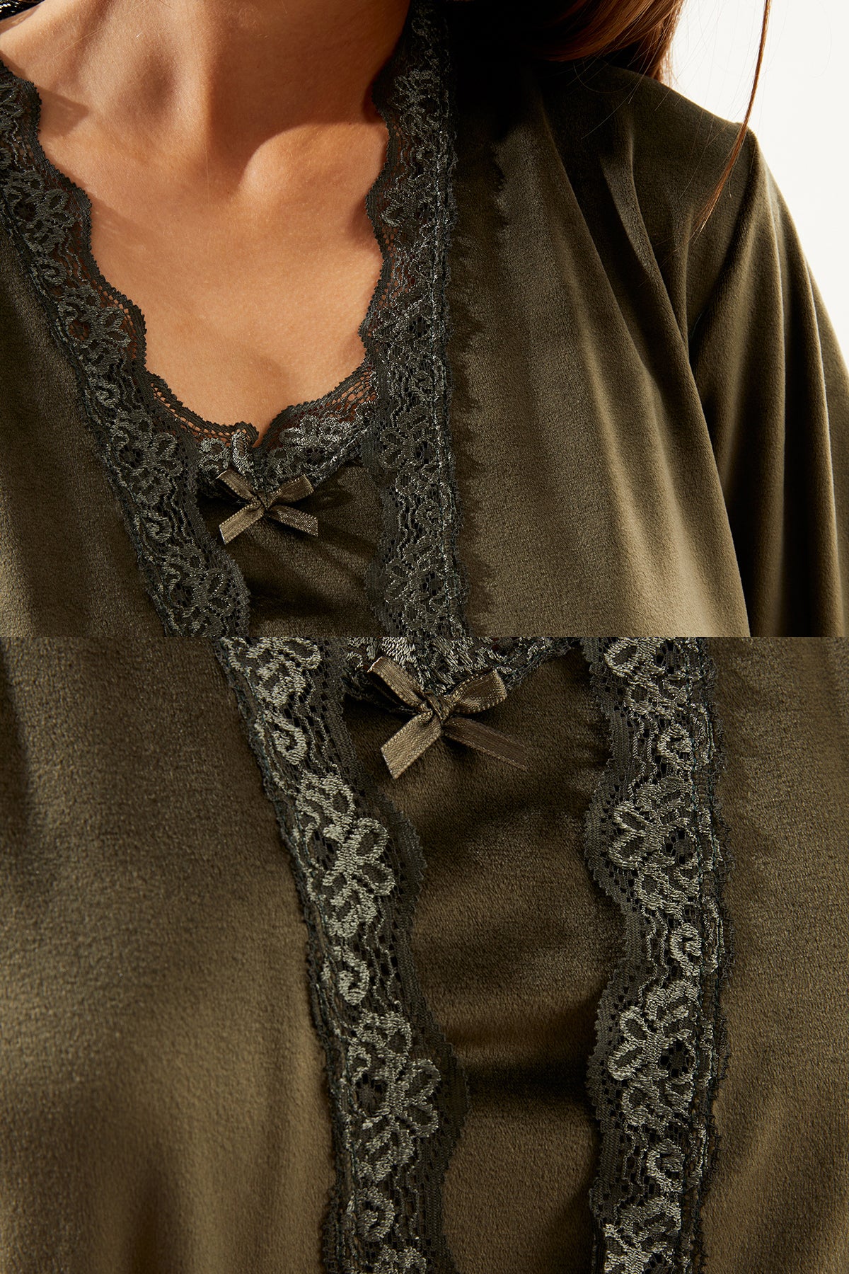 طقم بيجاما Ecrou لون كاكي