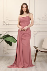 فستان سهرة mafdress لون زهري