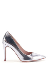 حذاء كلاسيكي بكعب Nine West لون فضي