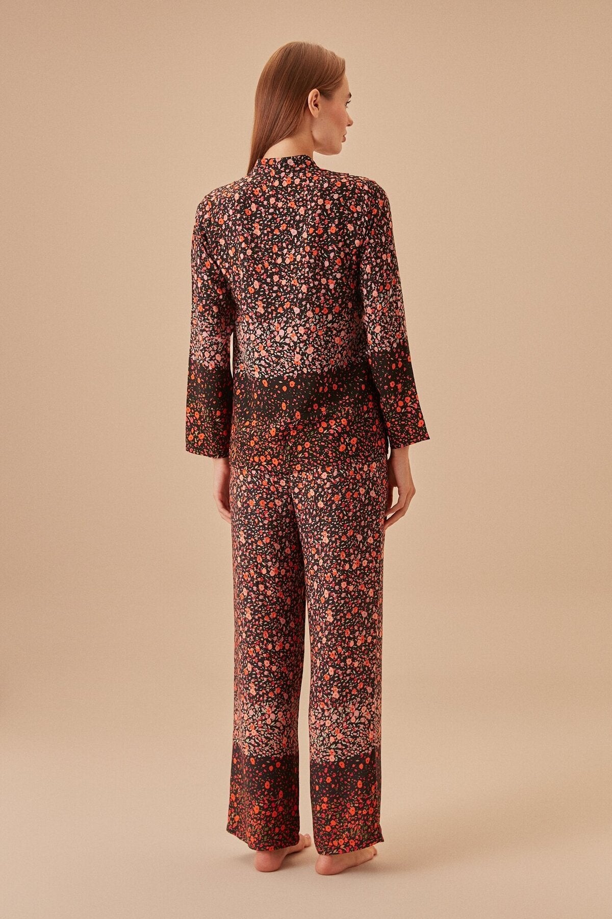 طقم بيجاما Suwen لون أحمر