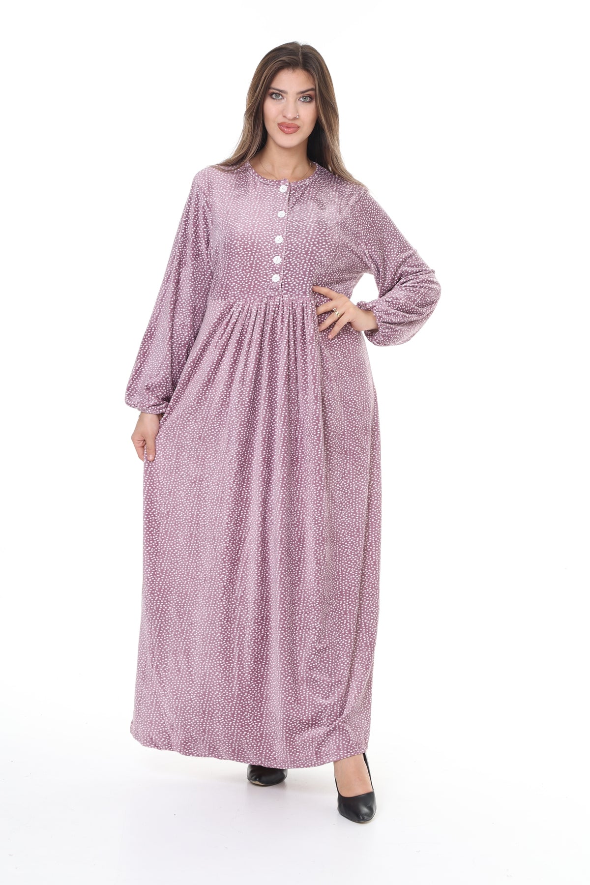 فستان mervemoda لون بنفسجي