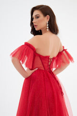 فستان سهرة CARMEN لون أحمر