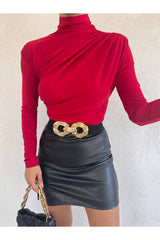 بلوزة Fav Style لون أحمر