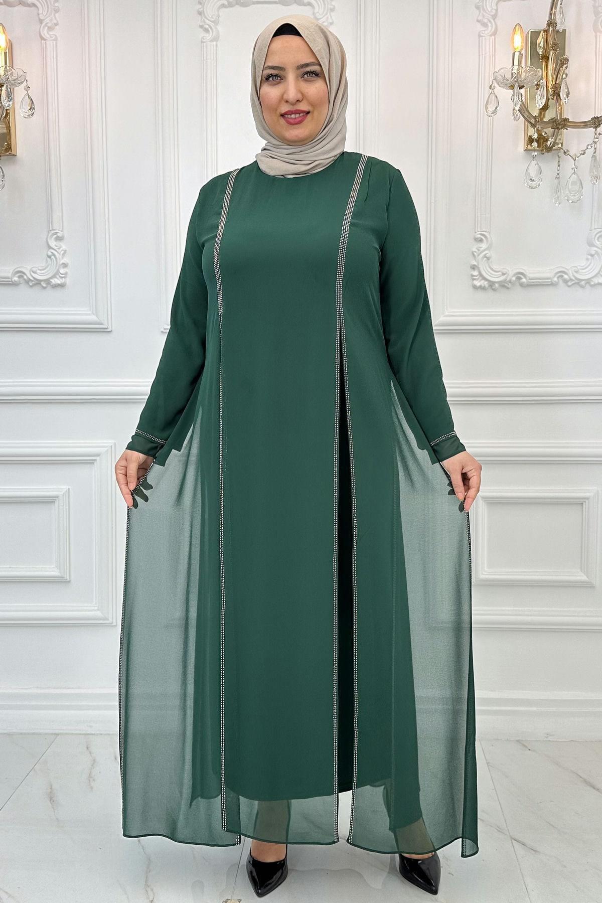 فستان Amine Hüma لون أخضر