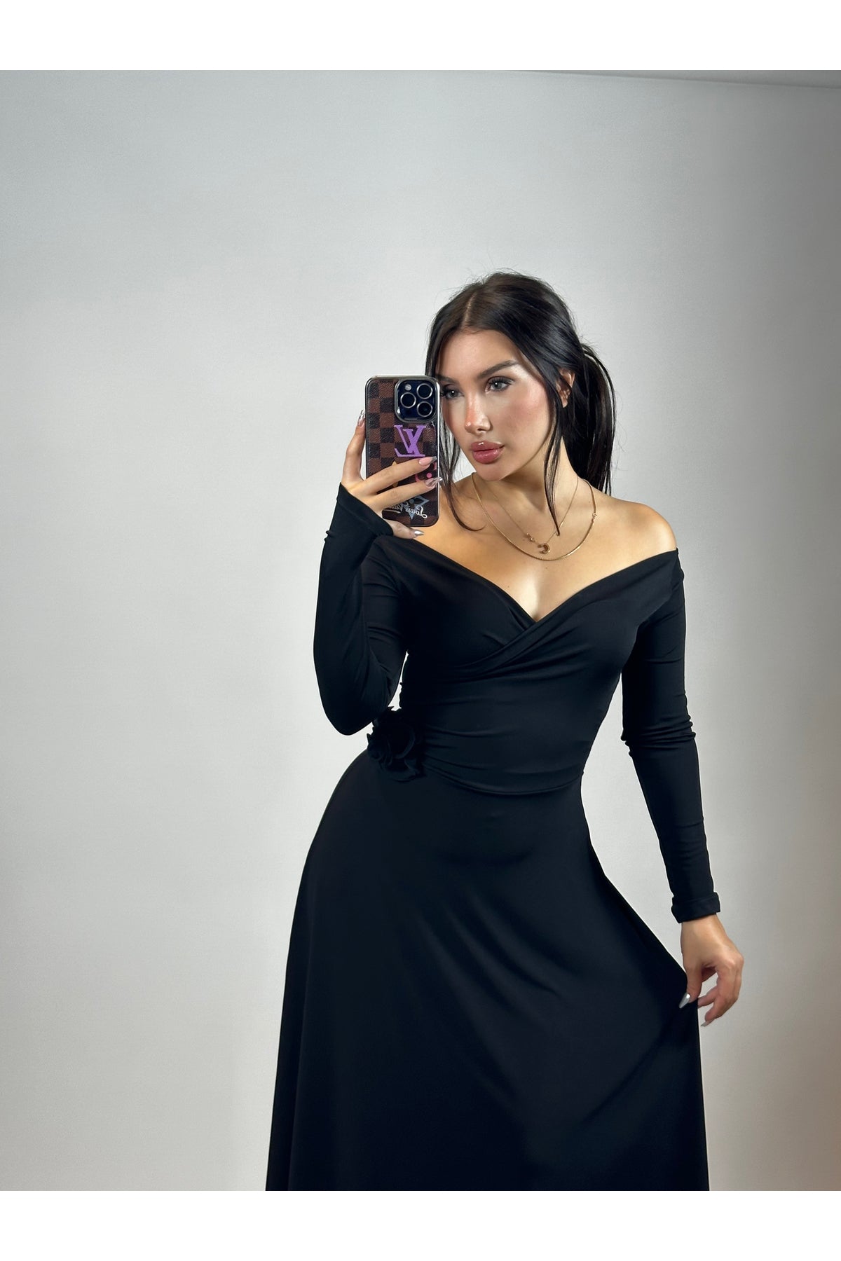 فستان سهرة fabbwomen لون أسود