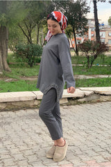 طقم رياضي Moda Rosa لون رمادي