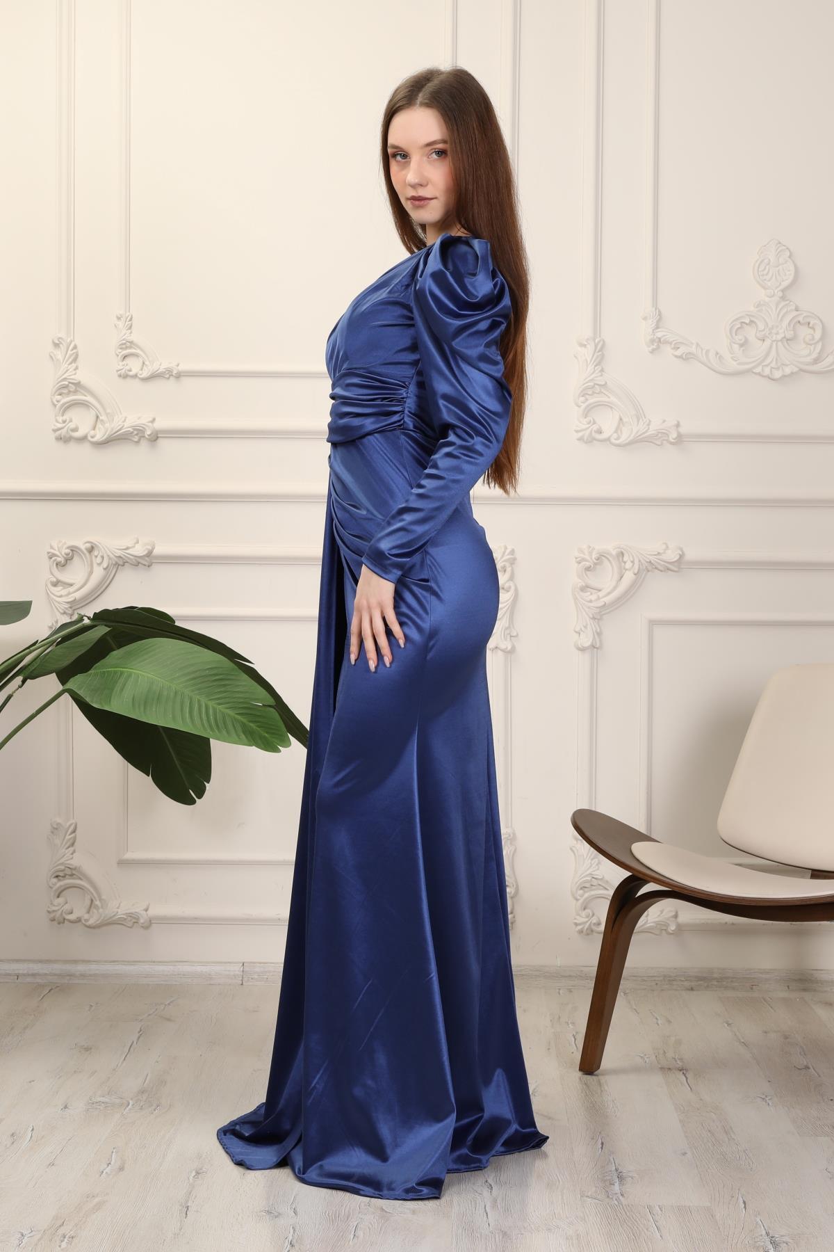 فستان سهرة mafdress لون أزرق