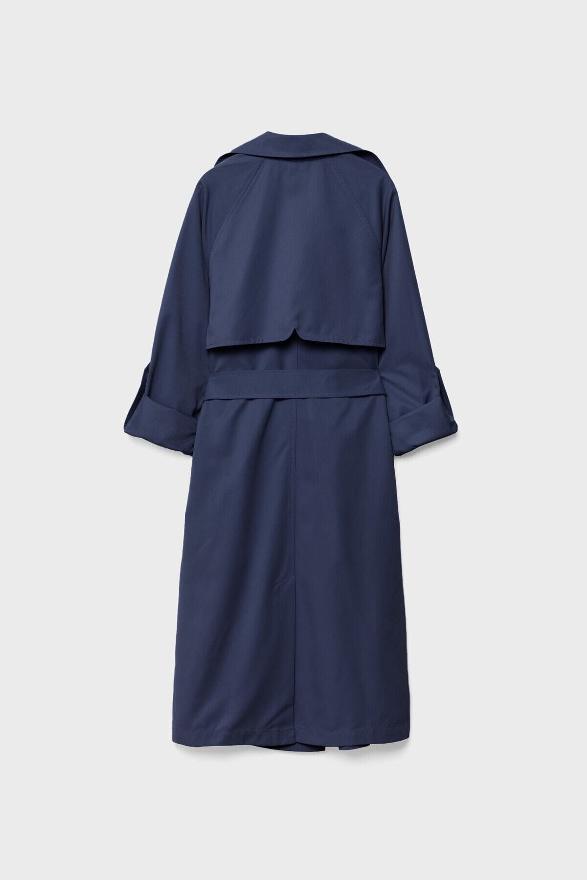 ترانشكوت Stradivarius لون أزرق غامق