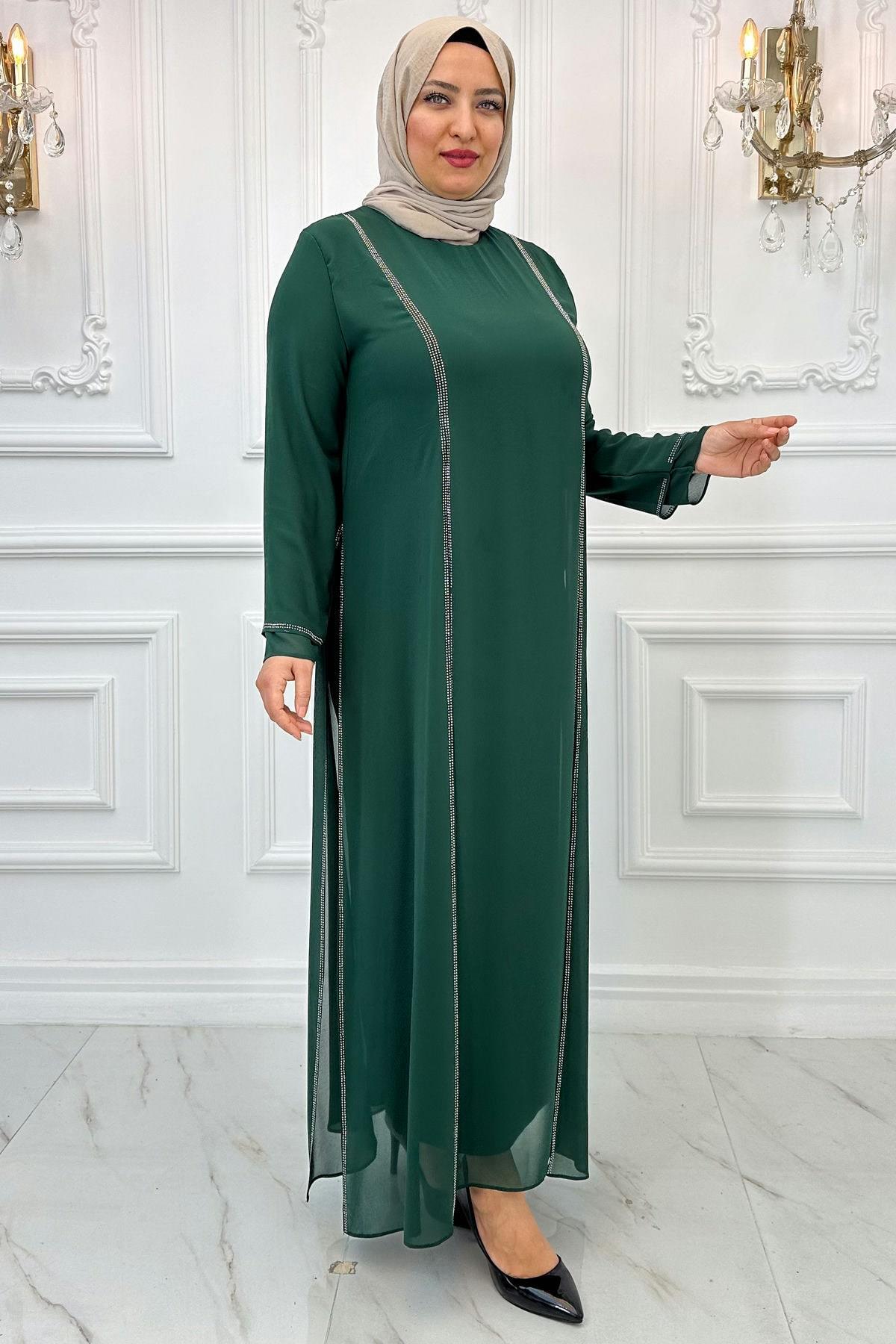 فستان Amine Hüma لون أخضر