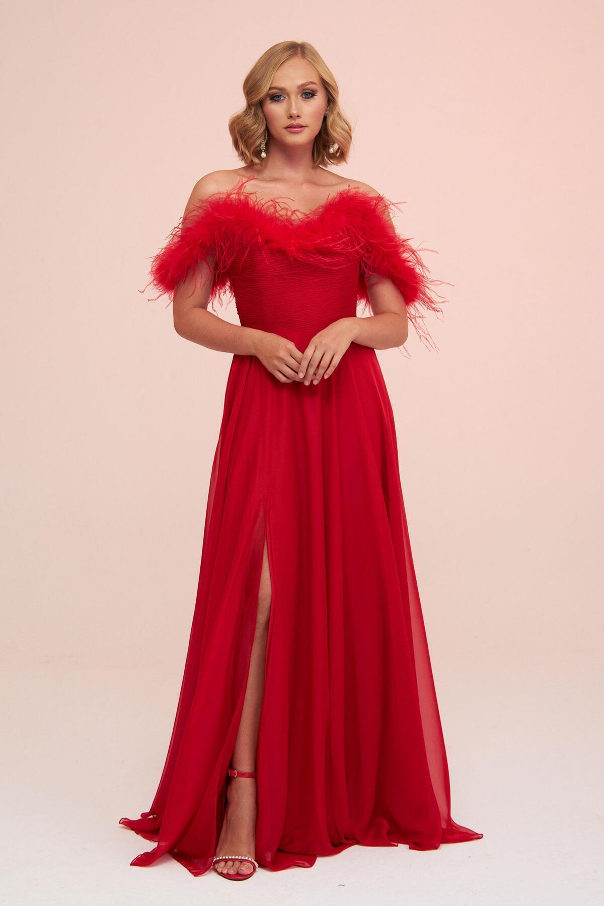 فستان سهرة CARMEN لون أحمر