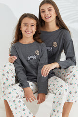 طقم بيجاما Siyah İnci لون أبيض