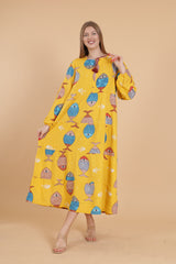 فستان mervemoda لون أصفر