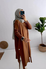 المعطف Ka Hijab لون بني
