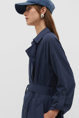 ترانشكوت Stradivarius لون أزرق غامق
