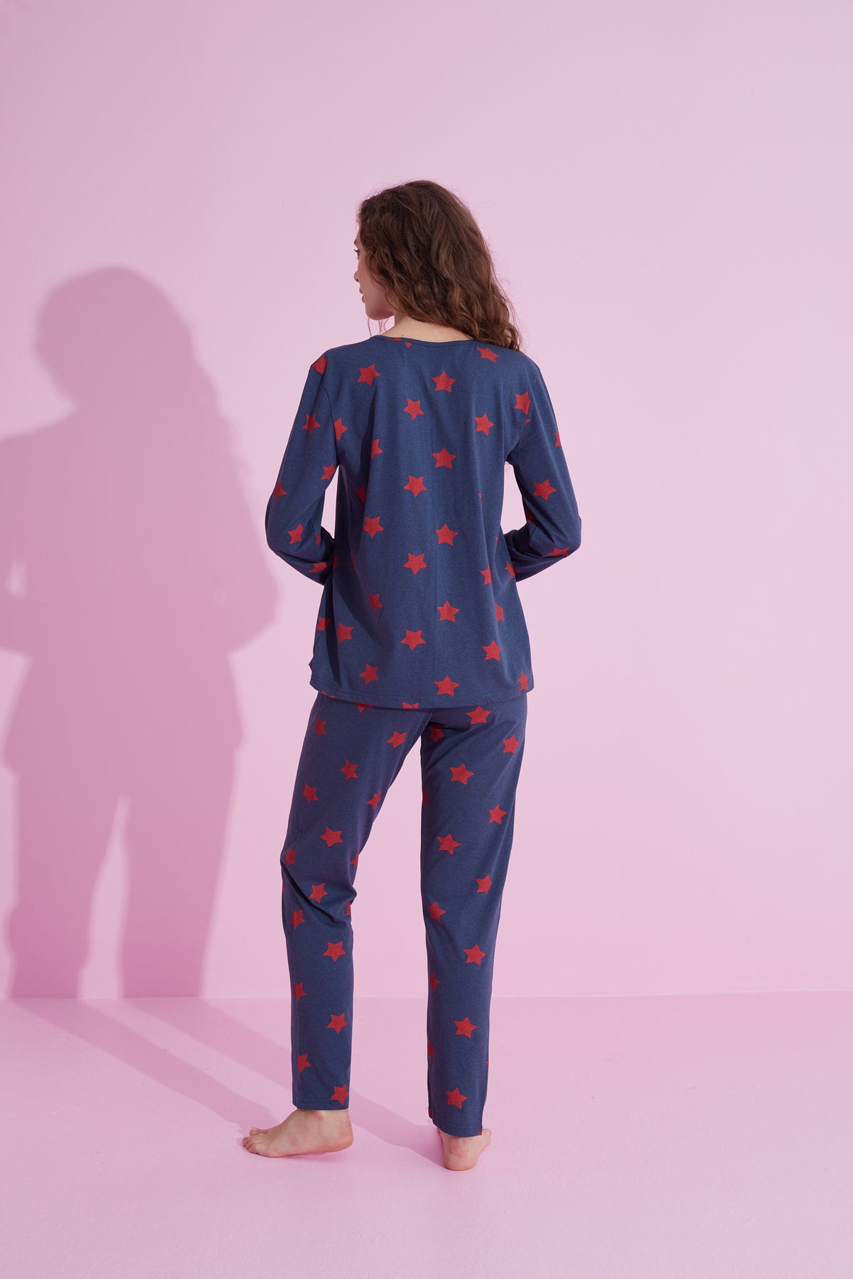 طقم بيجاما Siyah İnci لون أزرق غامق