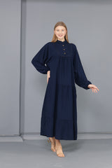فستان mervemoda لون أزرق غامق