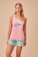 طقم بيجاما Suwen لون زهري