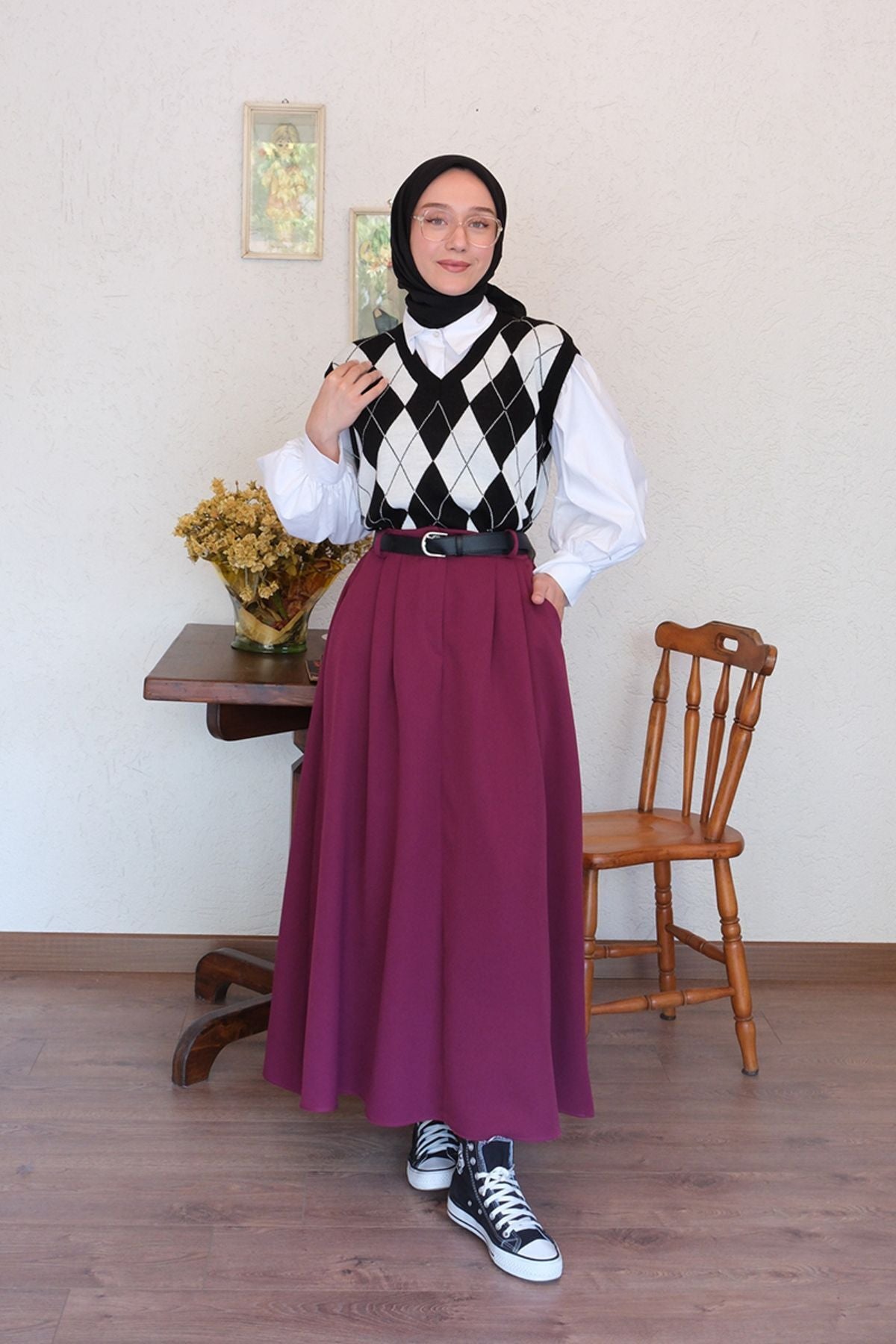 تنورة ceylan otantik لون بنفسجي