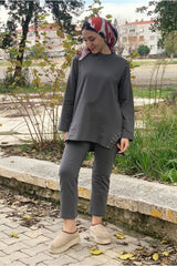 طقم رياضي Moda Rosa لون رمادي
