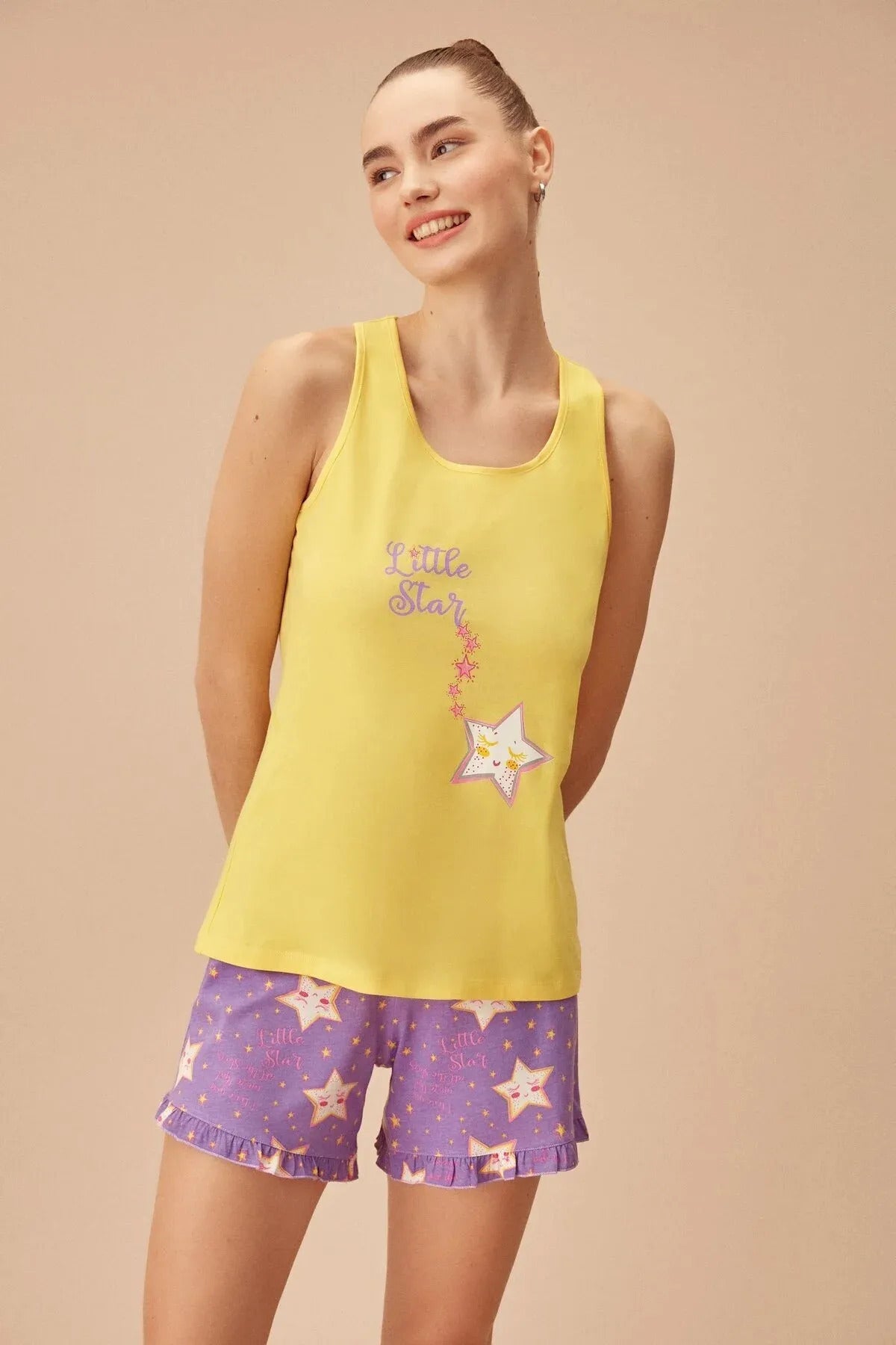 طقم بيجاما Suwen لون أصفر