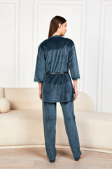 طقم بيجاما Ecrou لون أزرق