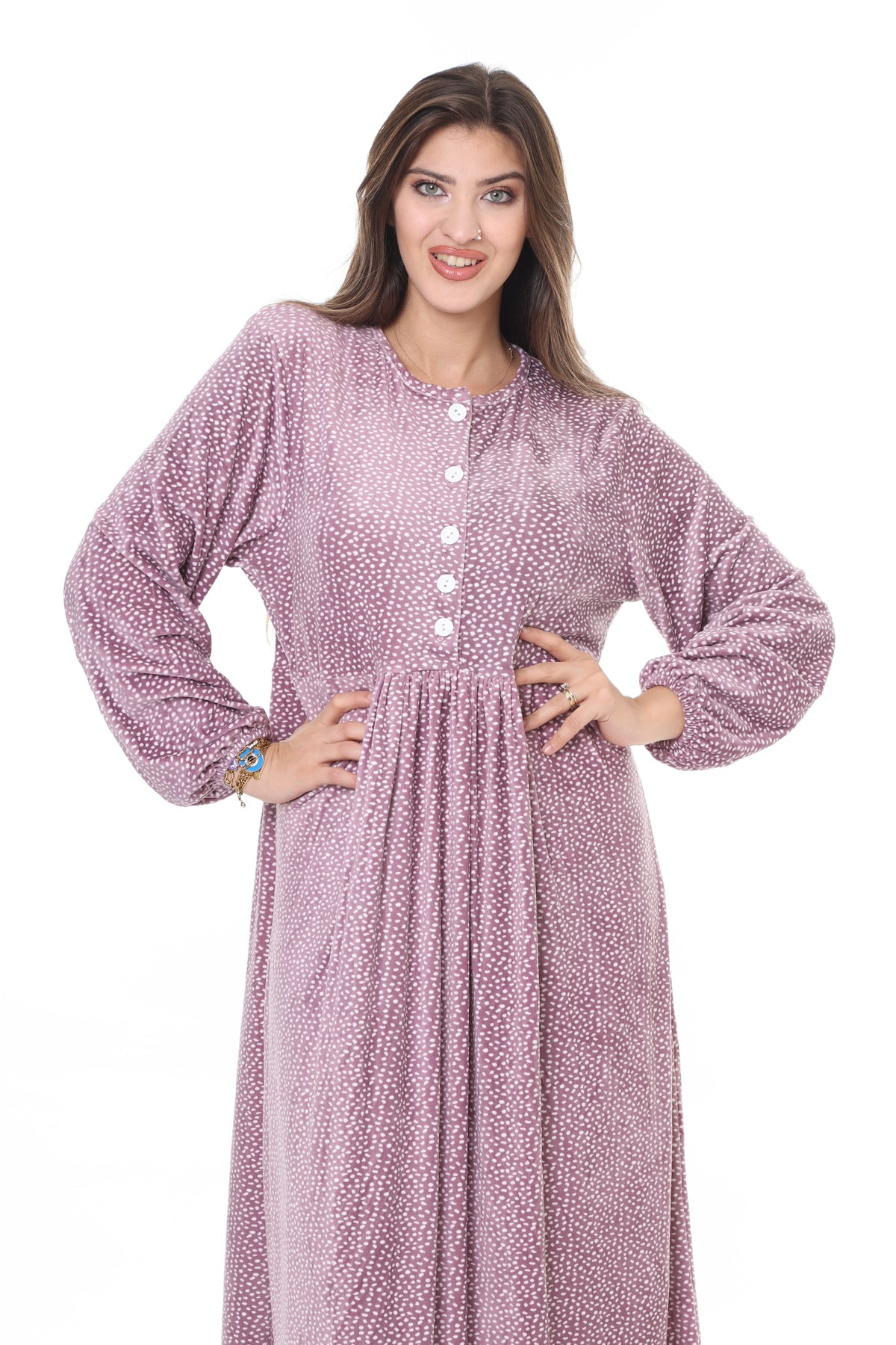 فستان mervemoda لون بنفسجي