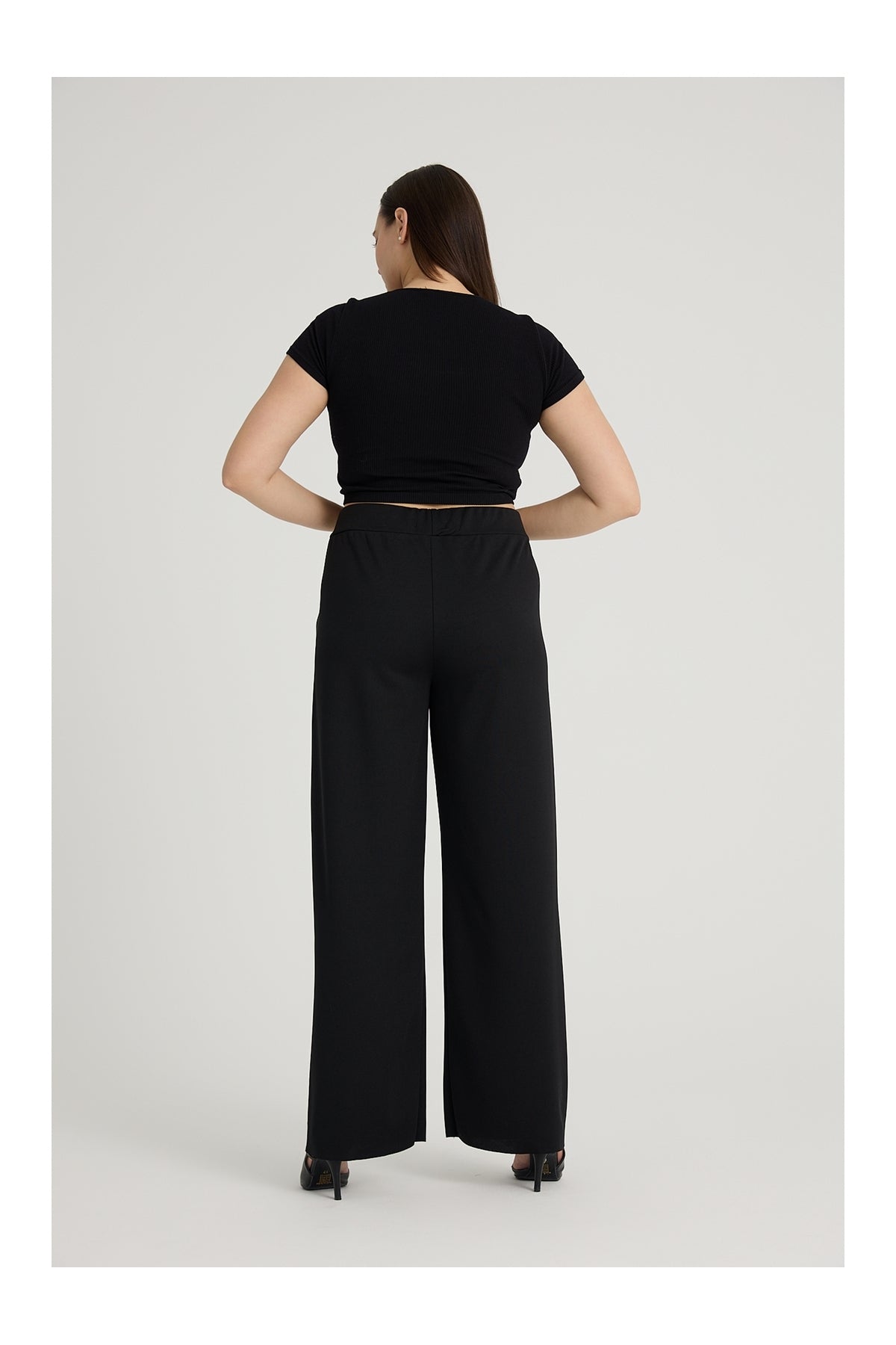 بنطال مقاس كبير Gül Moda لون أسود