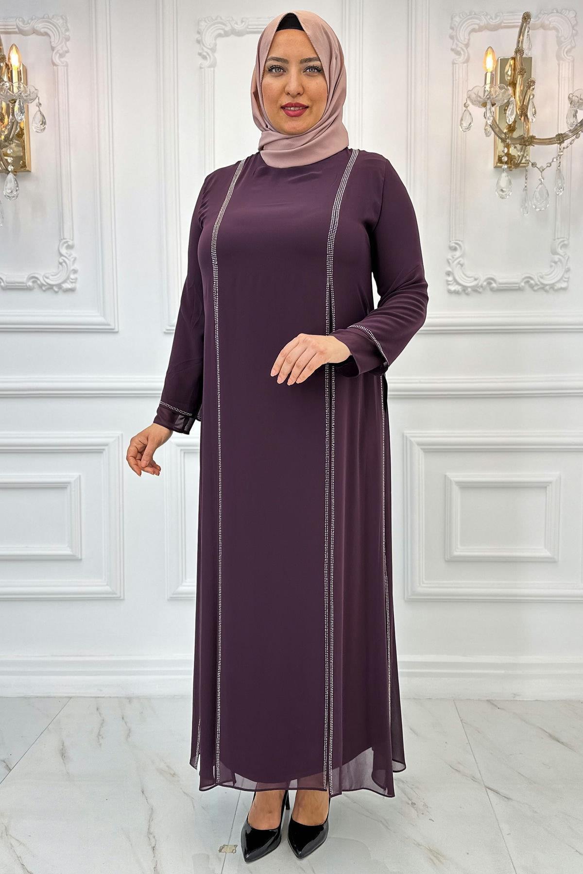 فستان Amine Hüma لون بنفسجي