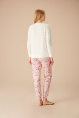 طقم بيجاما Suwen لون زهري