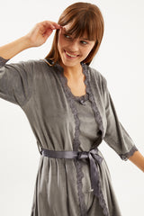 طقم بيجاما Ecrou لون رمادي