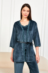 طقم بيجاما Ecrou لون أزرق