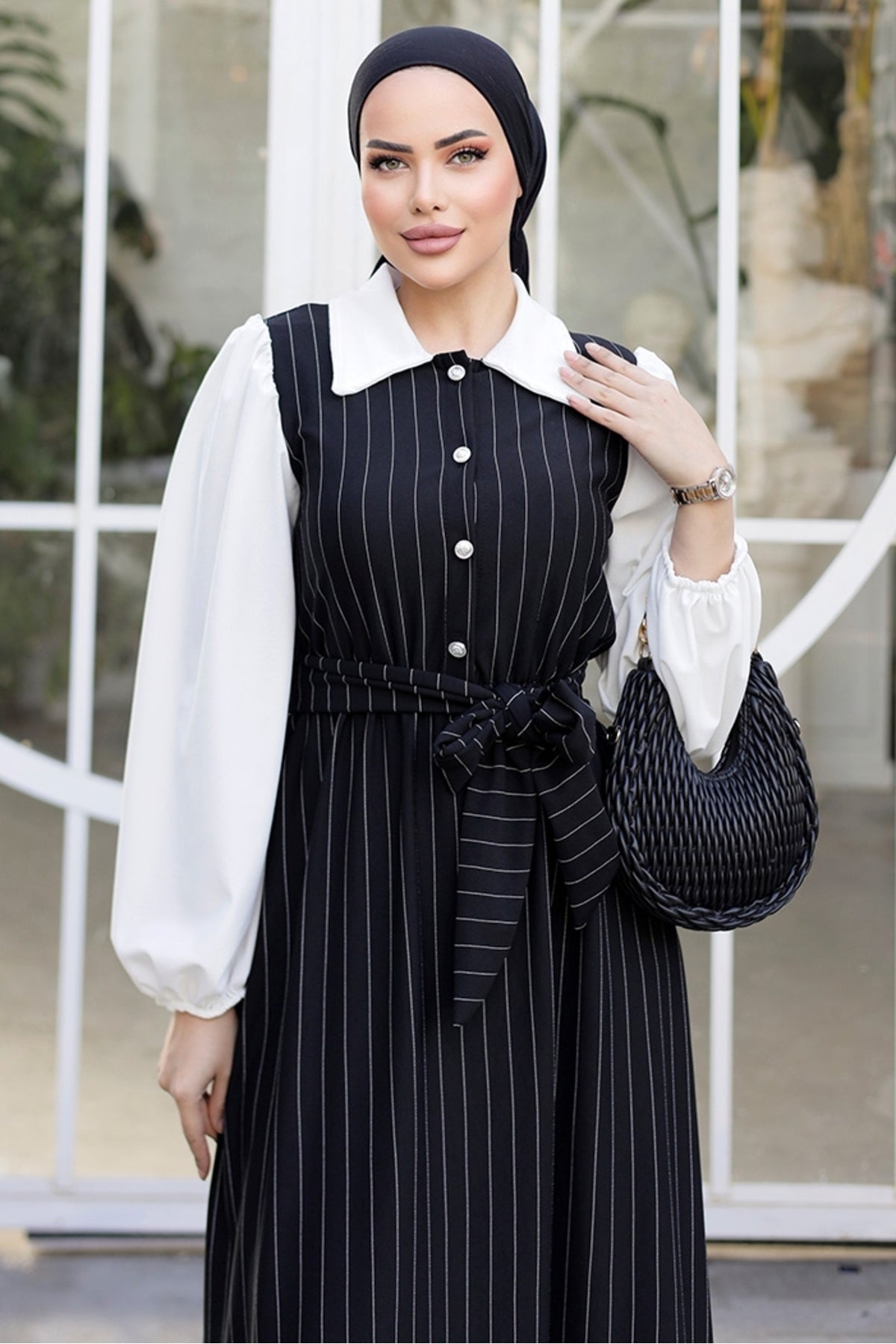 فستان Bestenur لون أسود