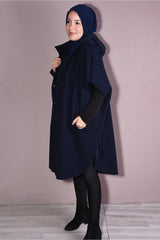 المعطف Nowa Scarf لون أزرق غامق