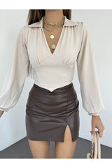 بلوزة Fav Style لون بيج