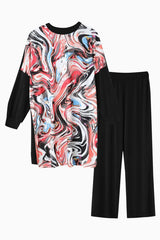 طقم رياضي Moda Rosa لون أسود