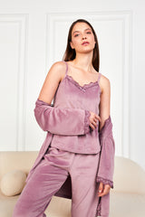 طقم بيجاما Ecrou لون بنفسجي