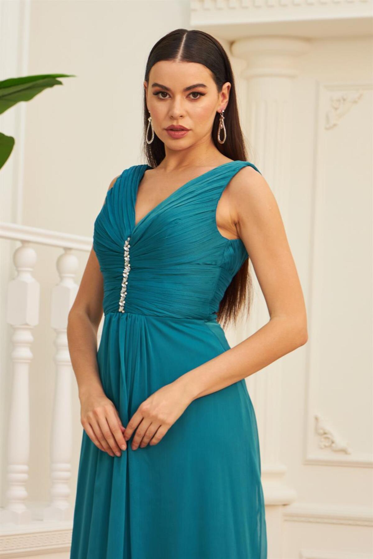 فستان سهرة CARMEN لون أزرق