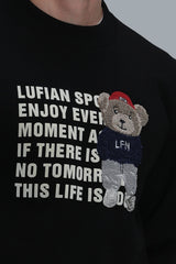هودي Lufian لون أسود