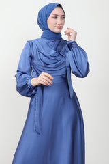فستان سهرة giz astore لون أزرق غامق