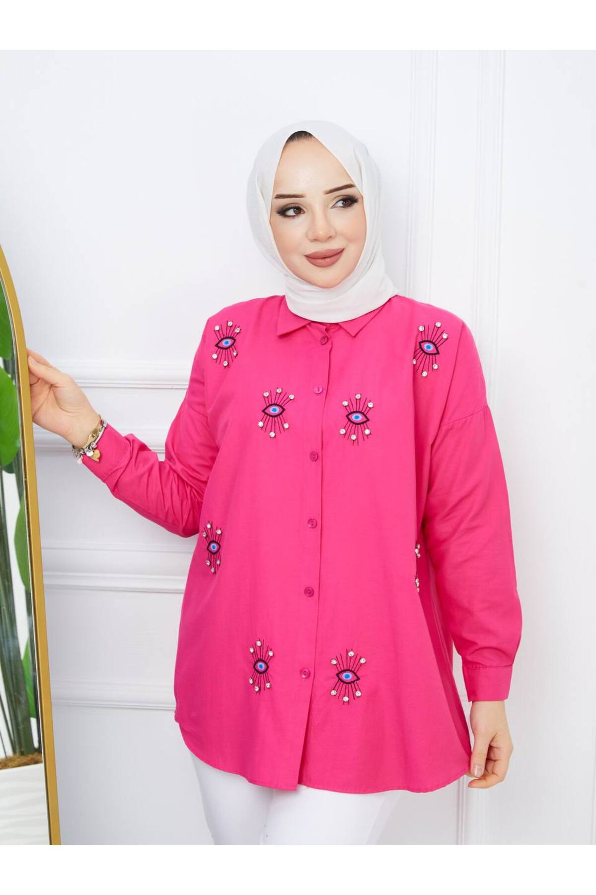 قميص ahsen fashion لون زهري
