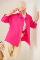 قميص asilmoda لون زهري