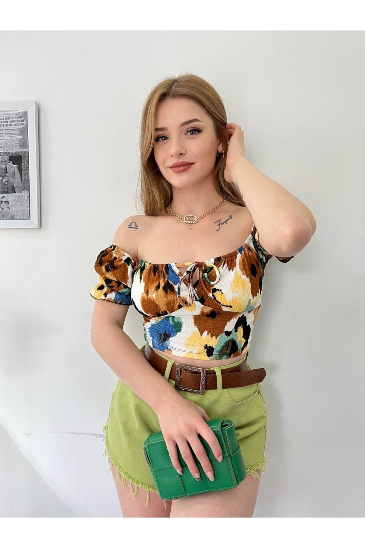 بلوزة Fav Style لون بني